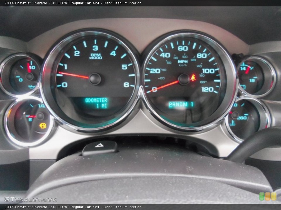 Dark Titanium Interior Gauges for the 2014 Chevrolet Silverado 2500HD WT Regular Cab 4x4 #88318009