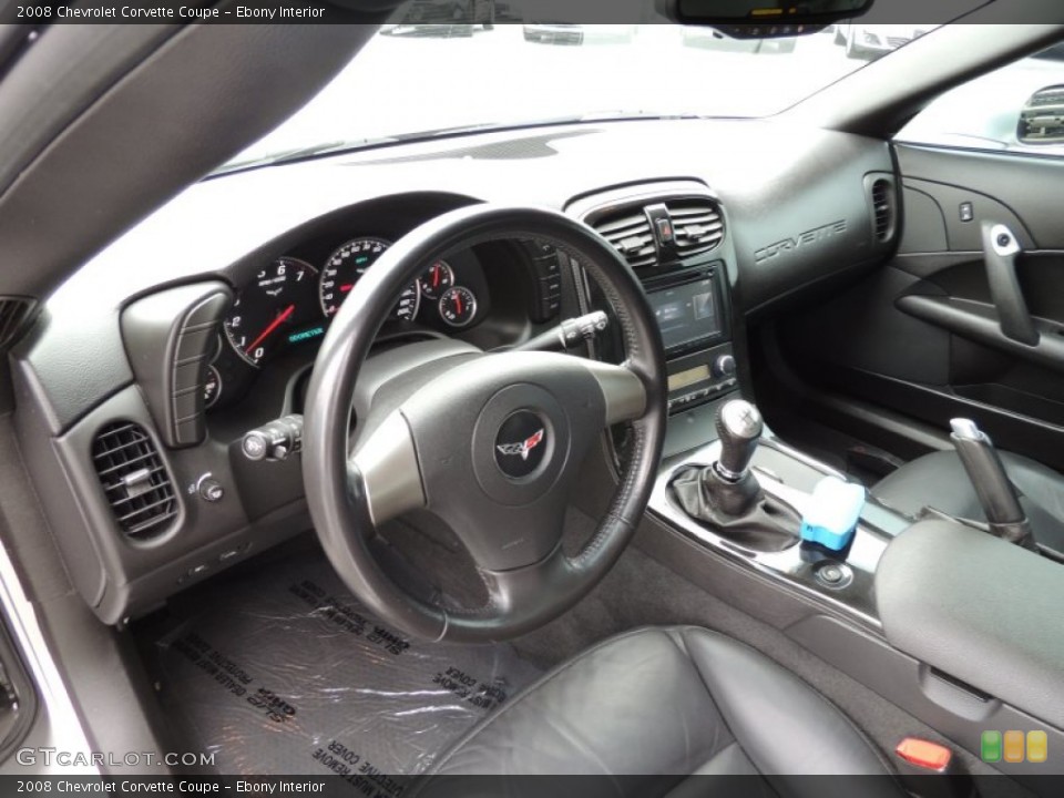 Ebony 2008 Chevrolet Corvette Interiors