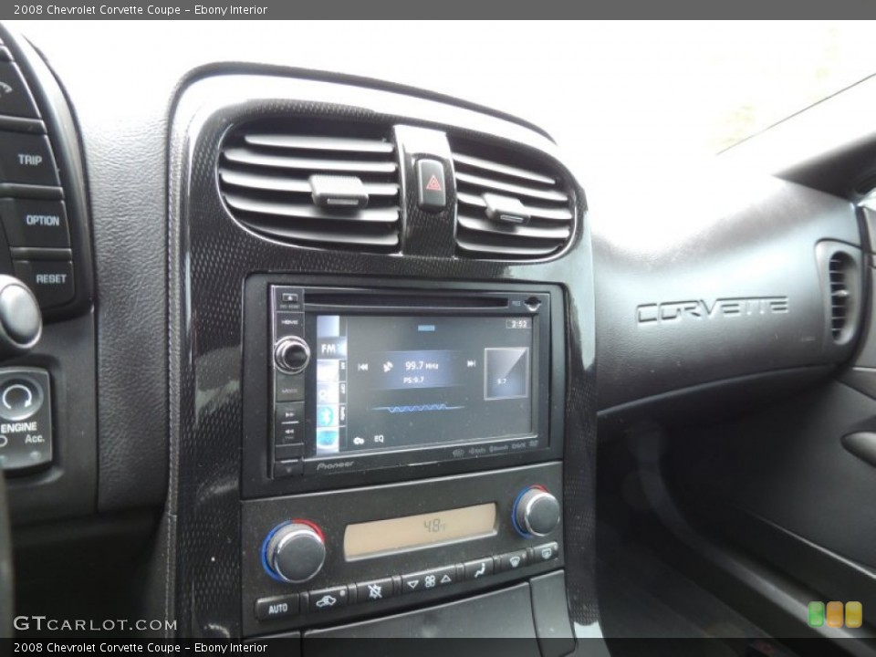 Ebony Interior Controls for the 2008 Chevrolet Corvette Coupe #88319614
