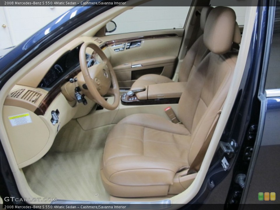 Cashmere/Savanna Interior Front Seat for the 2008 Mercedes-Benz S 550 4Matic Sedan #88319761