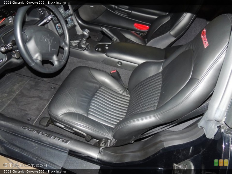 Black Interior Front Seat for the 2002 Chevrolet Corvette Z06 #88320091