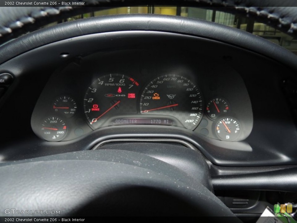 Black Interior Gauges for the 2002 Chevrolet Corvette Z06 #88320265