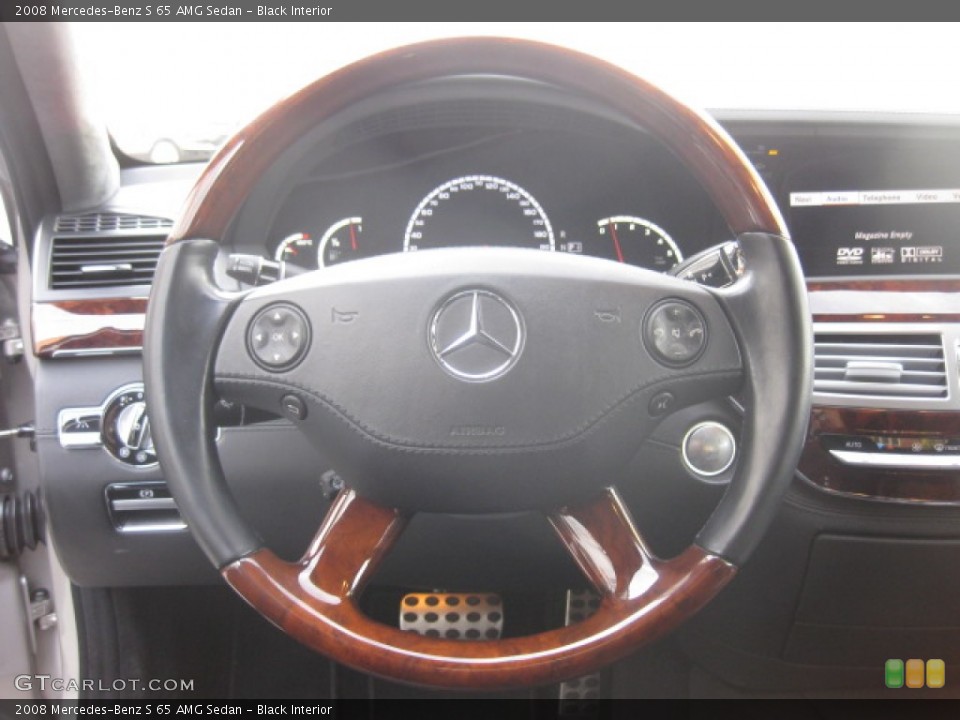 Black Interior Steering Wheel for the 2008 Mercedes-Benz S 65 AMG Sedan #88323112