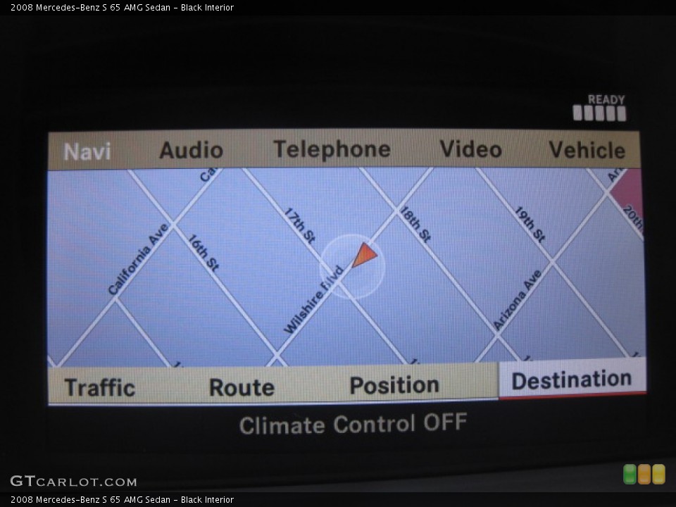 Black Interior Navigation for the 2008 Mercedes-Benz S 65 AMG Sedan #88323190