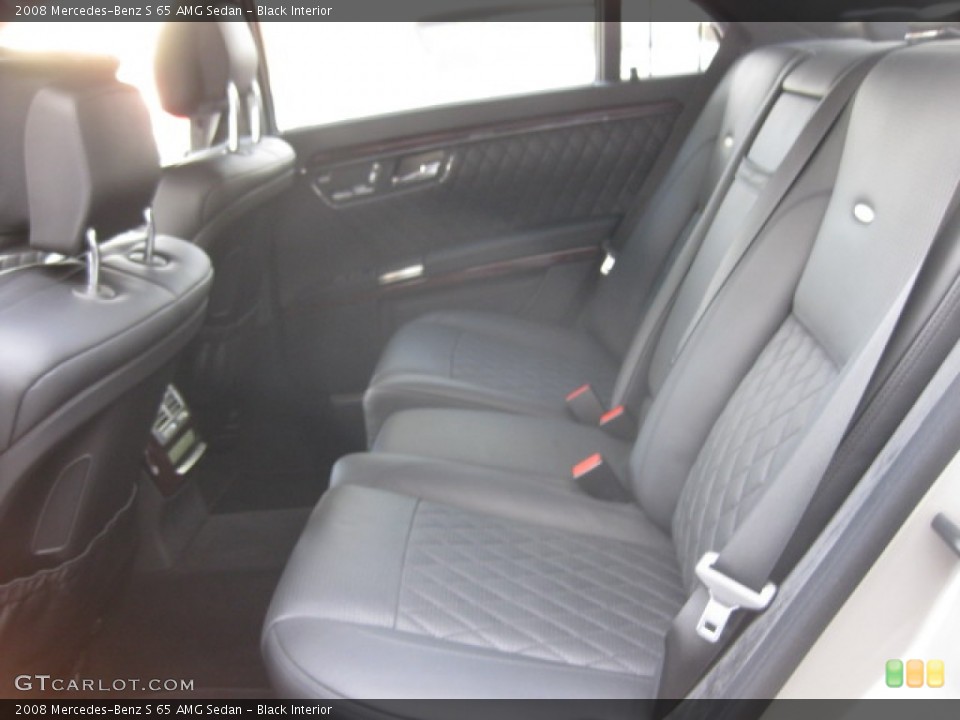 Black Interior Rear Seat for the 2008 Mercedes-Benz S 65 AMG Sedan #88323247