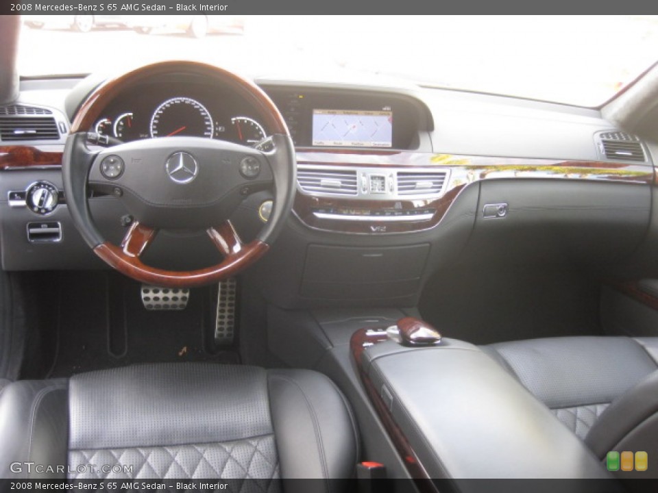 Black Interior Dashboard for the 2008 Mercedes-Benz S 65 AMG Sedan #88323265