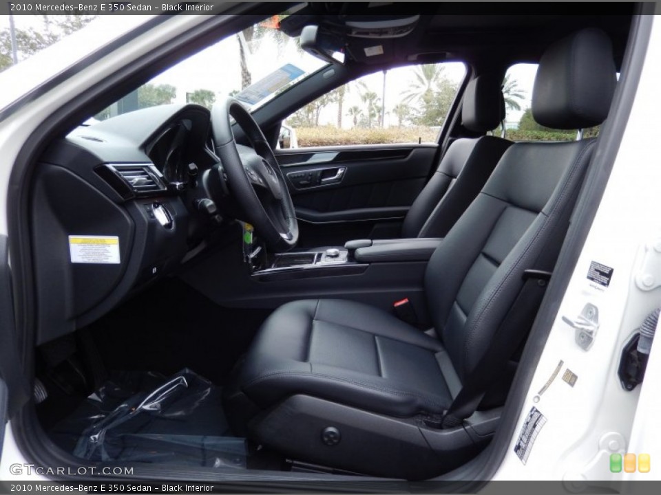 Black Interior Front Seat for the 2010 Mercedes-Benz E 350 Sedan #88323271