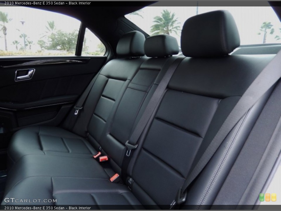 Black Interior Rear Seat for the 2010 Mercedes-Benz E 350 Sedan #88323319