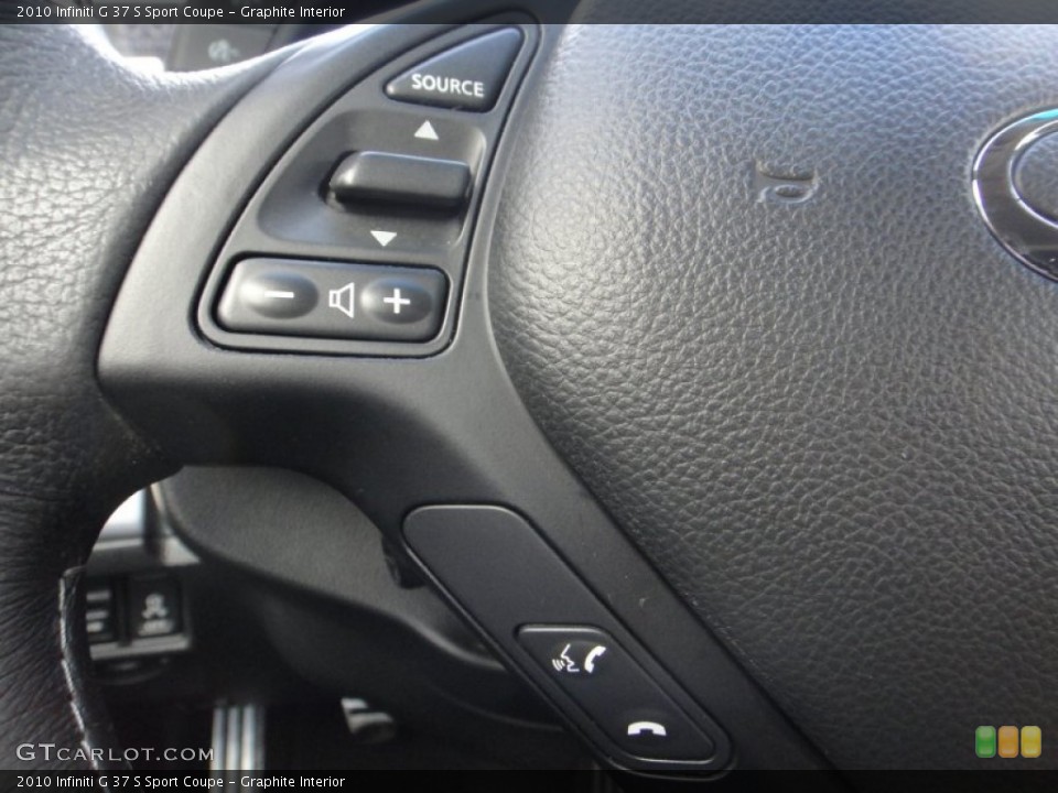 Graphite Interior Controls for the 2010 Infiniti G 37 S Sport Coupe #88325707
