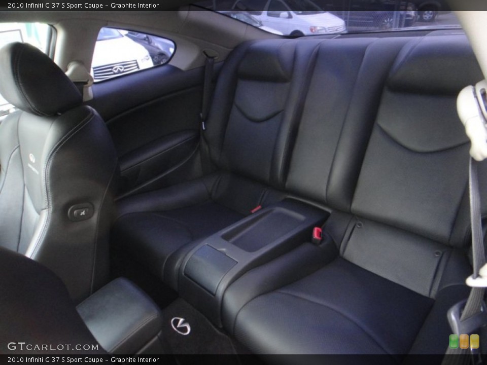 Graphite Interior Rear Seat for the 2010 Infiniti G 37 S Sport Coupe #88325779