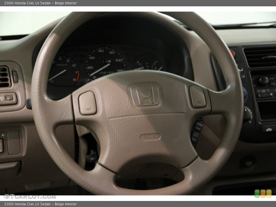 Beige Interior Steering Wheel for the 2000 Honda Civic LX Sedan #88332433