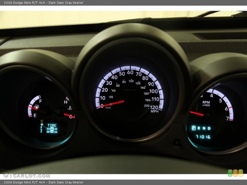 Dark Slate Gray Interior Gauges for the 2009 Dodge Nitro R/T 4x4 #88332744