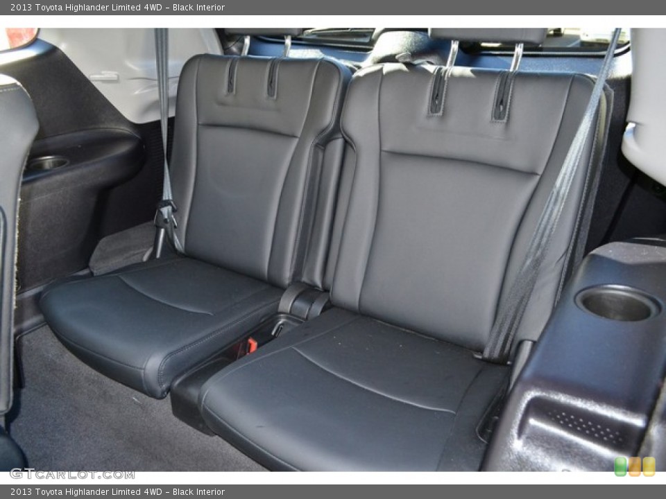 Black Interior Rear Seat for the 2013 Toyota Highlander Limited 4WD #88339078