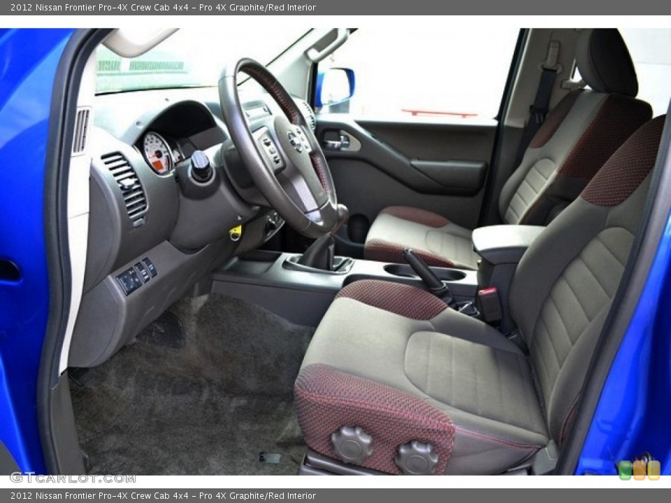 Pro 4X Graphite/Red Interior Front Seat for the 2012 Nissan Frontier Pro-4X Crew Cab 4x4 #88339123