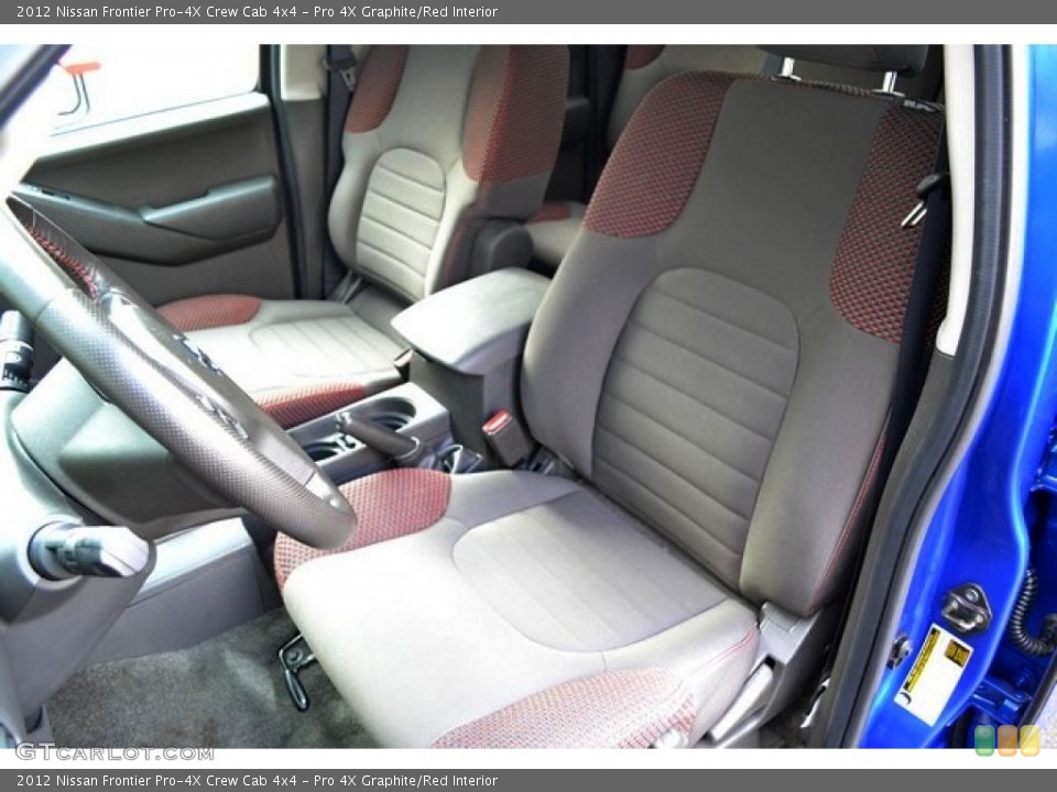 Pro 4X Graphite/Red Interior Front Seat for the 2012 Nissan Frontier Pro-4X Crew Cab 4x4 #88339126