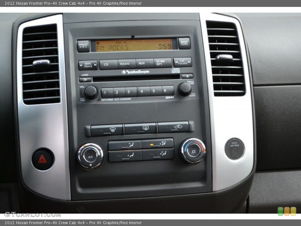 Pro 4X Graphite/Red Interior Controls for the 2012 Nissan Frontier Pro-4X Crew Cab 4x4 #88339132