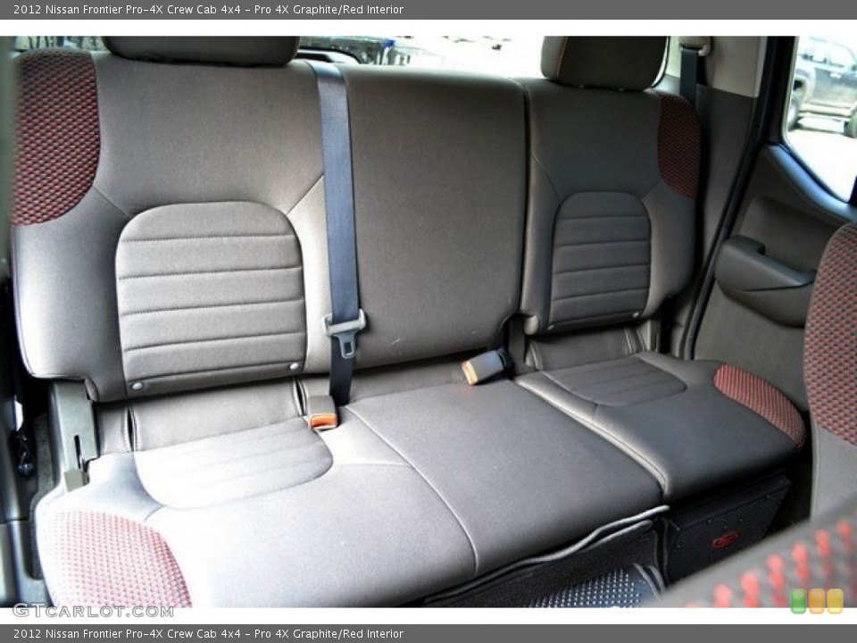 Pro 4X Graphite/Red Interior Rear Seat for the 2012 Nissan Frontier Pro-4X Crew Cab 4x4 #88339150