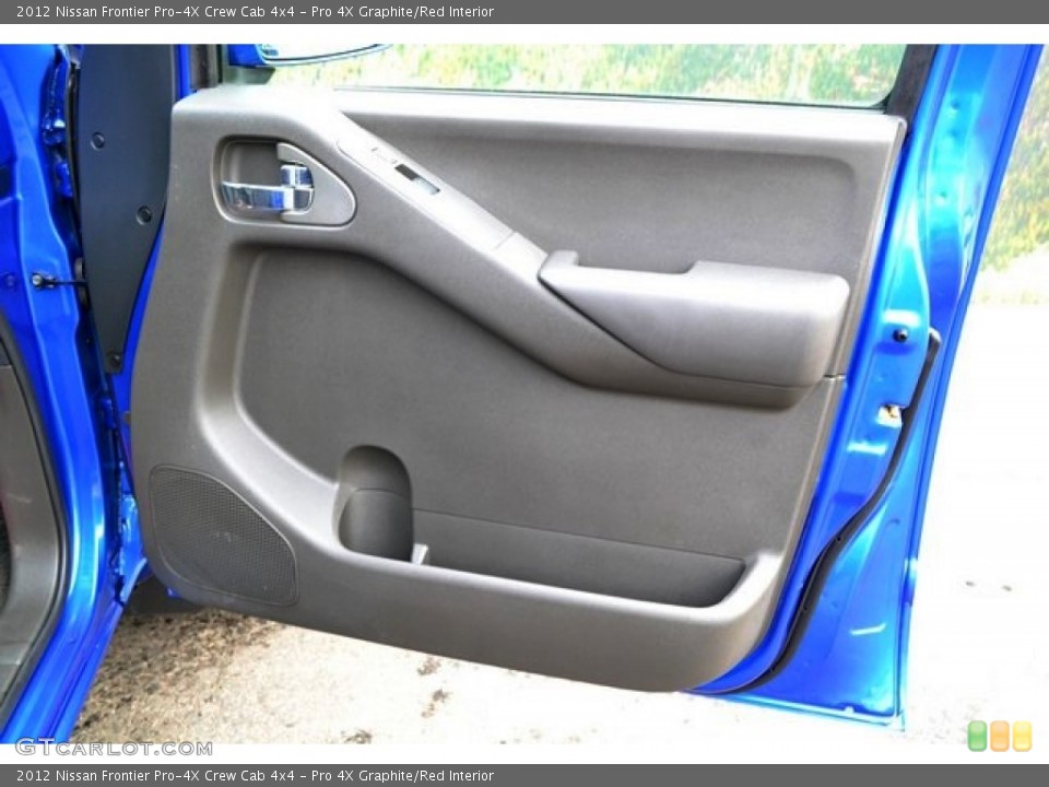 Pro 4X Graphite/Red Interior Door Panel for the 2012 Nissan Frontier Pro-4X Crew Cab 4x4 #88339159