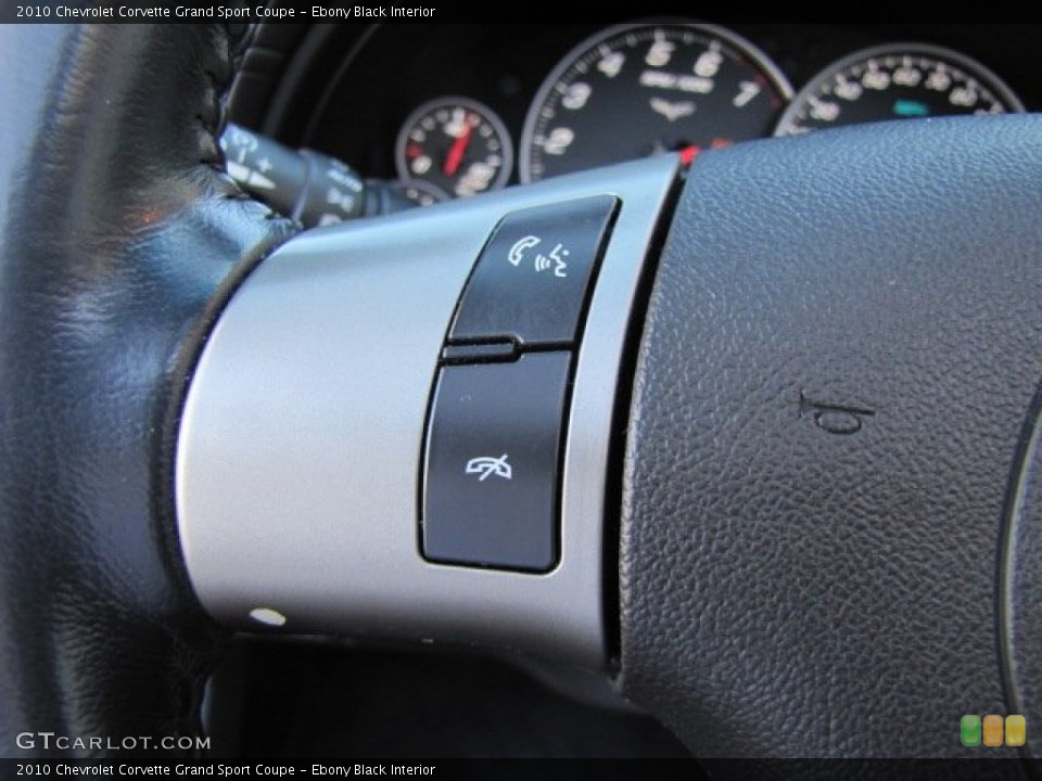 Ebony Black Interior Controls for the 2010 Chevrolet Corvette Grand Sport Coupe #88347556
