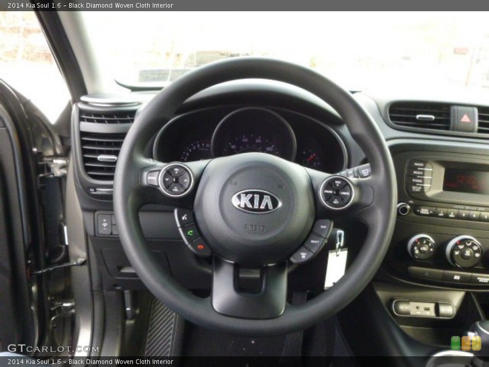 Black Diamond Woven Cloth Interior Steering Wheel for the 2014 Kia Soul 1.6 #88351166