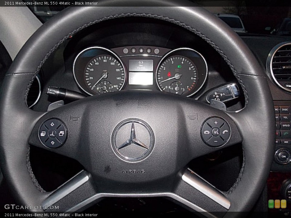 Black Interior Steering Wheel for the 2011 Mercedes-Benz ML 550 4Matic #88351202