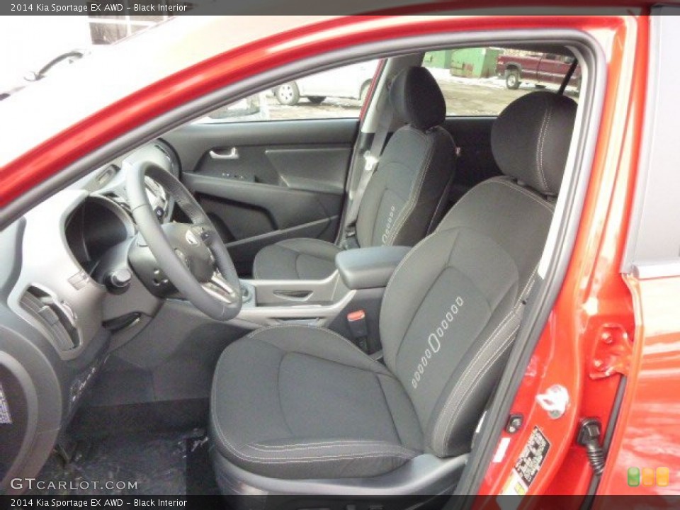 Black Interior Front Seat for the 2014 Kia Sportage EX AWD #88351367