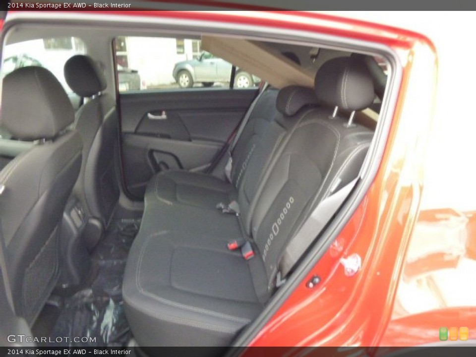 Black Interior Rear Seat for the 2014 Kia Sportage EX AWD #88351406