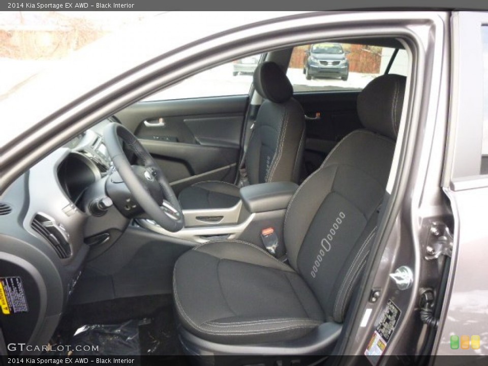 Black Interior Front Seat for the 2014 Kia Sportage EX AWD #88352213