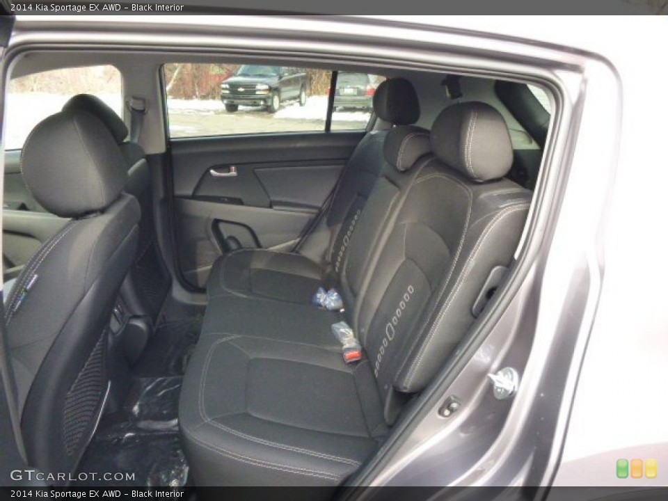Black Interior Rear Seat for the 2014 Kia Sportage EX AWD #88352237