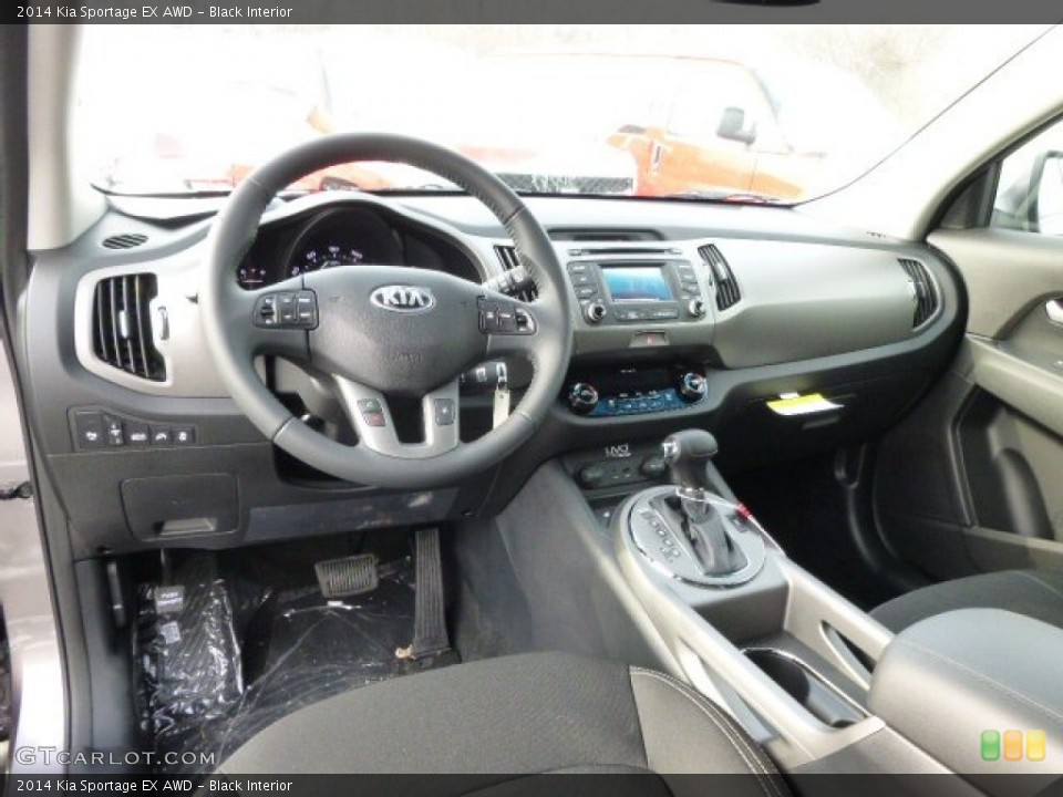 Black Interior Prime Interior for the 2014 Kia Sportage EX AWD #88352255