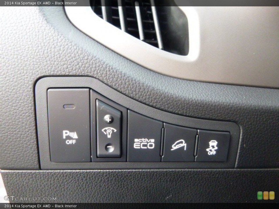 Black Interior Controls for the 2014 Kia Sportage EX AWD #88352303
