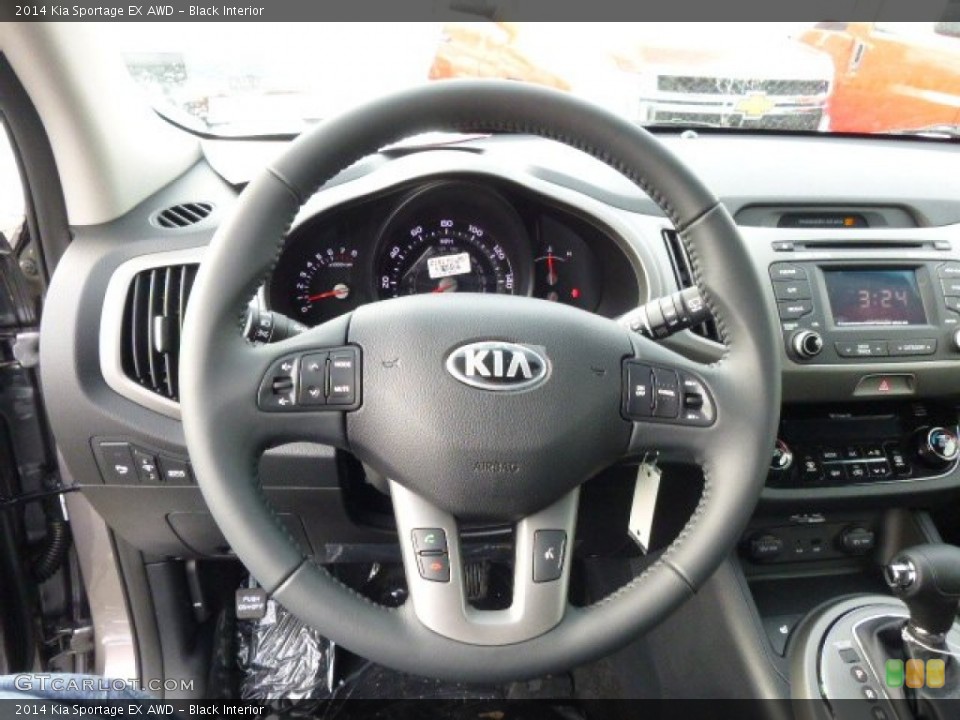 Black Interior Steering Wheel for the 2014 Kia Sportage EX AWD #88352390