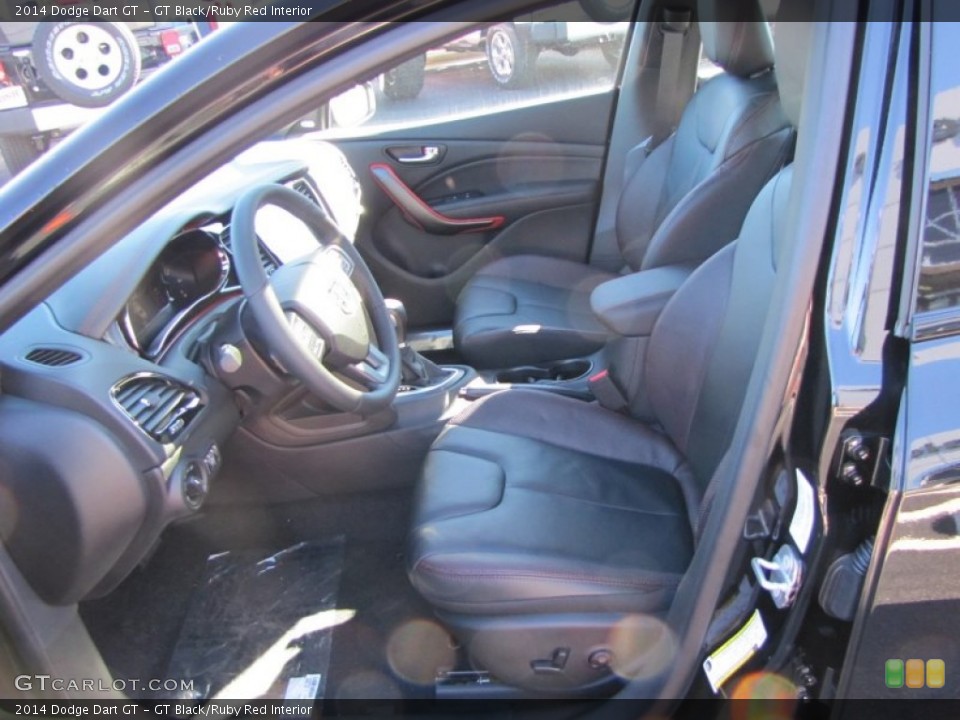 GT Black/Ruby Red Interior Front Seat for the 2014 Dodge Dart GT #88363790
