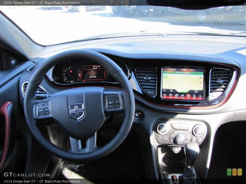 GT Black/Ruby Red Interior Dashboard for the 2014 Dodge Dart GT #88363862