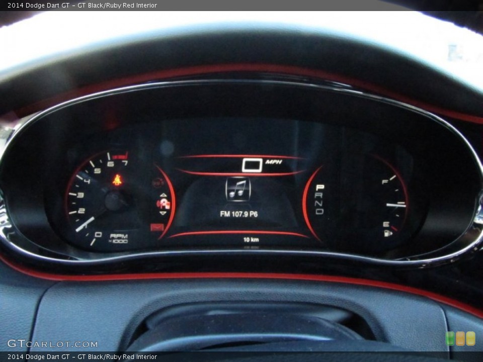 GT Black/Ruby Red Interior Gauges for the 2014 Dodge Dart GT #88363910
