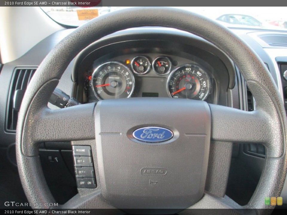 Charcoal Black Interior Steering Wheel for the 2010 Ford Edge SE AWD #88364108