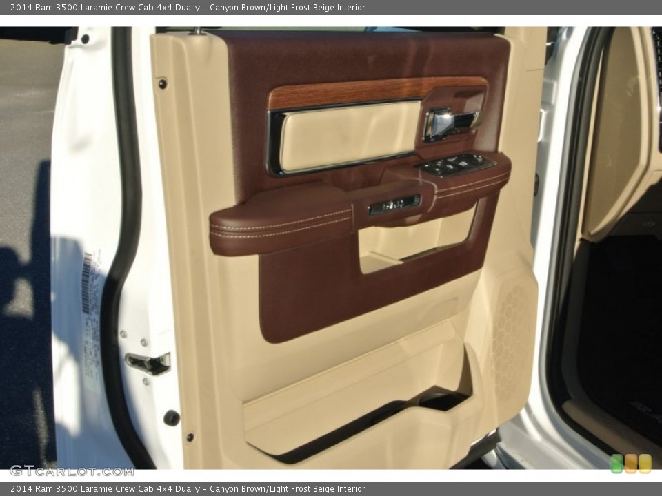 Canyon Brown/Light Frost Beige Interior Door Panel for the 2014 Ram 3500 Laramie Crew Cab 4x4 Dually #88369835