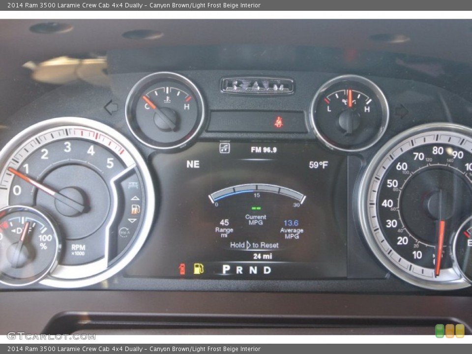 Canyon Brown/Light Frost Beige Interior Gauges for the 2014 Ram 3500 Laramie Crew Cab 4x4 Dually #88369934