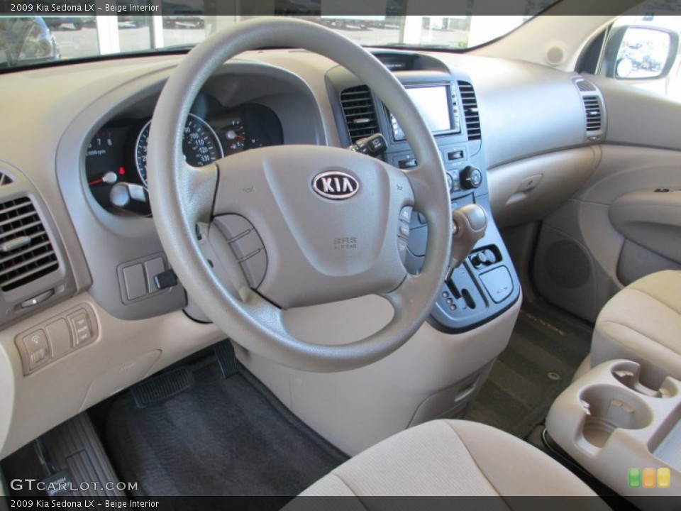 Beige 2009 Kia Sedona Interiors