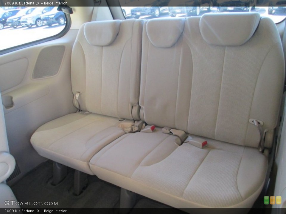 Beige Interior Rear Seat for the 2009 Kia Sedona LX #88371143
