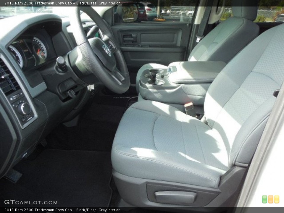 Black/Diesel Gray Interior Front Seat for the 2013 Ram 2500 Tradesman Crew Cab #88372322