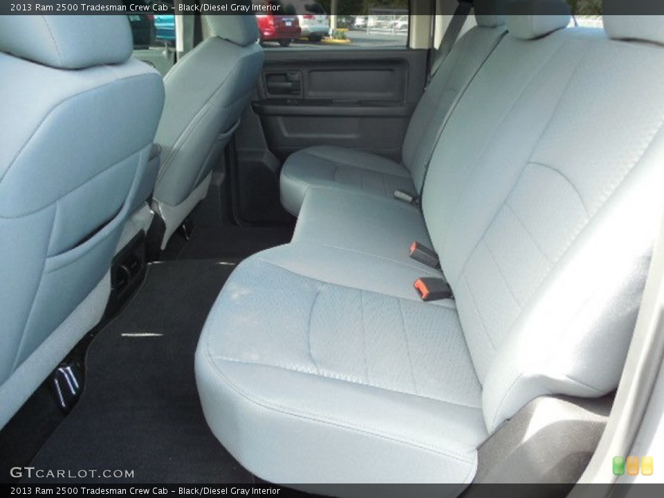 Black/Diesel Gray Interior Rear Seat for the 2013 Ram 2500 Tradesman Crew Cab #88372337