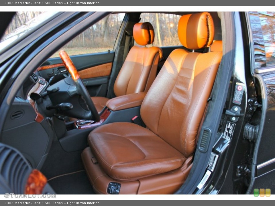 Light Brown Interior Front Seat for the 2002 Mercedes-Benz S 600 Sedan #88374041
