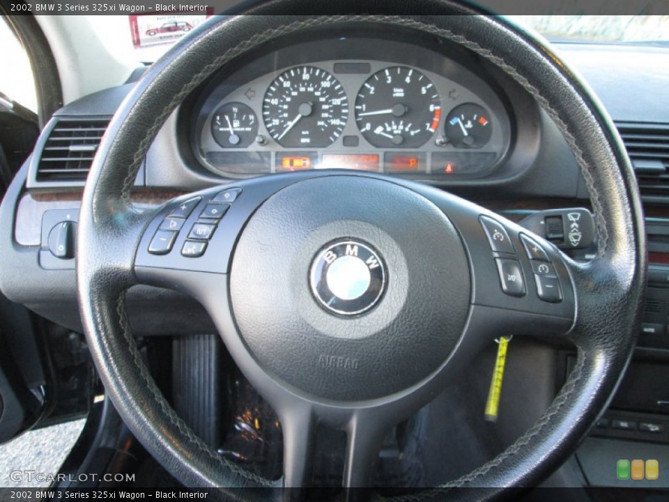 Black Interior Steering Wheel for the 2002 BMW 3 Series 325xi Wagon #88375730