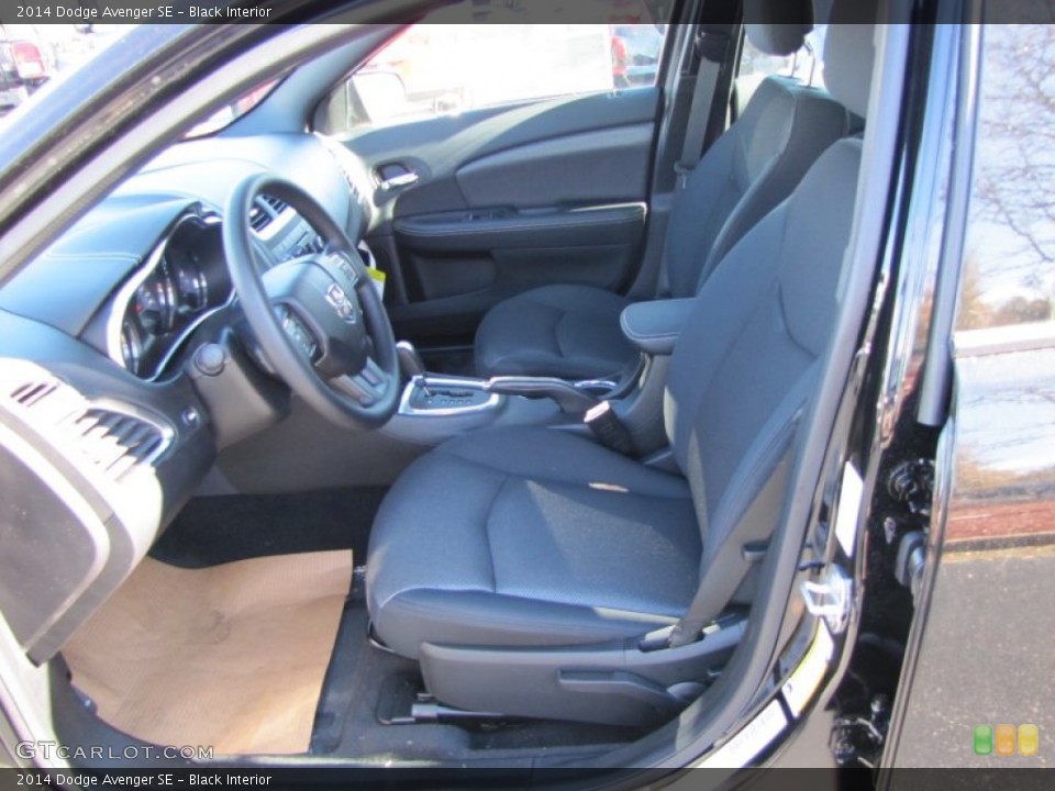 Black Interior Front Seat for the 2014 Dodge Avenger SE #88378724