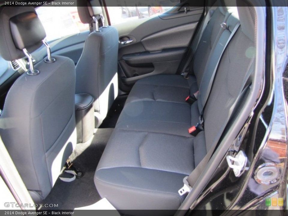 Black Interior Rear Seat for the 2014 Dodge Avenger SE #88378750