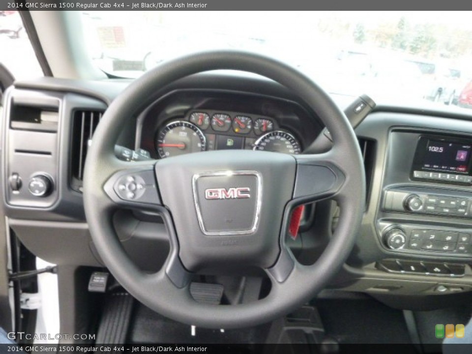 Jet Black/Dark Ash Interior Steering Wheel for the 2014 GMC Sierra 1500 Regular Cab 4x4 #88379366