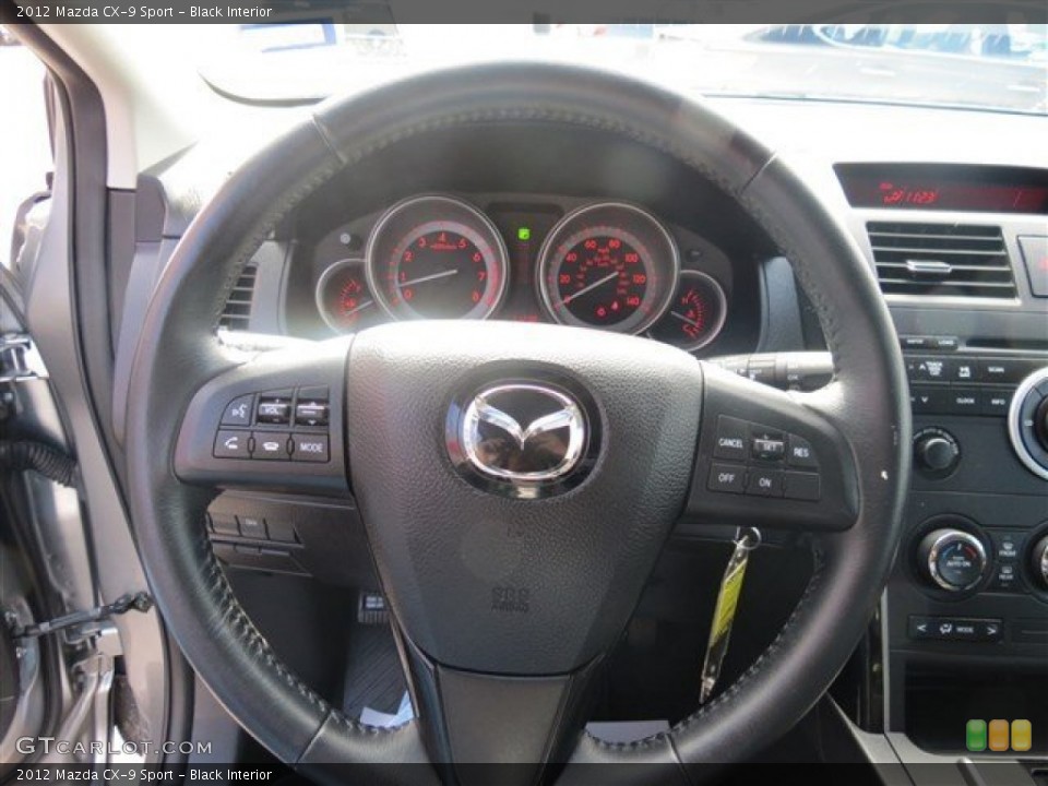 Black Interior Steering Wheel for the 2012 Mazda CX-9 Sport #88380986