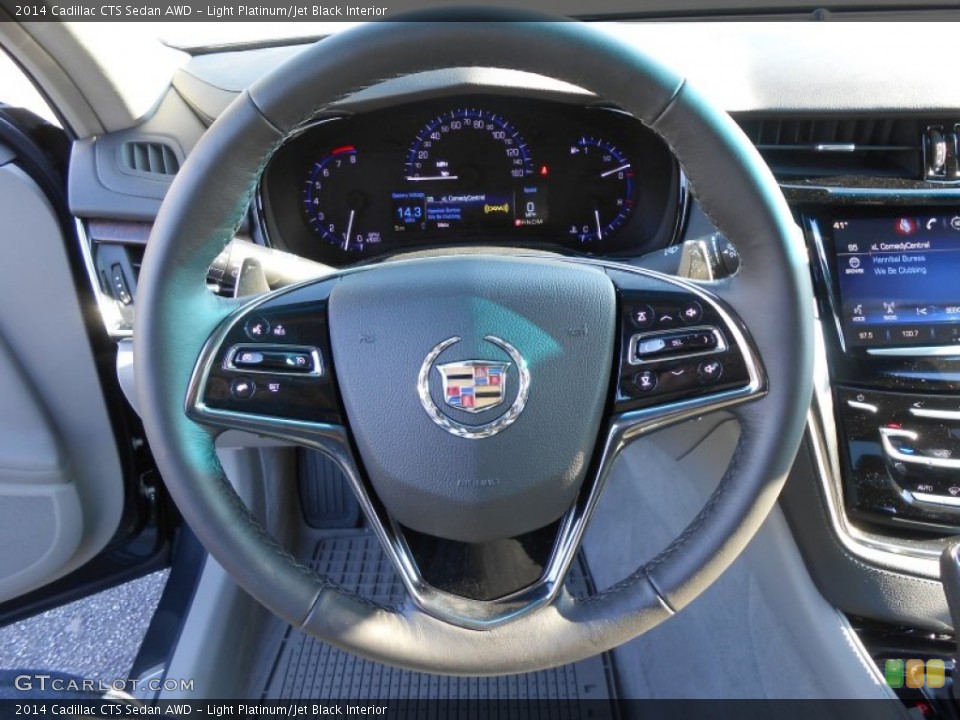 Light Platinum/Jet Black Interior Steering Wheel for the 2014 Cadillac CTS Sedan AWD #88384190