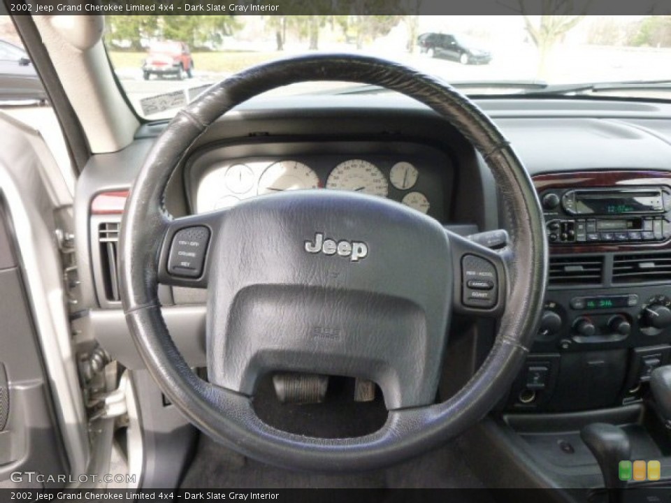 Dark Slate Gray Interior Steering Wheel for the 2002 Jeep Grand Cherokee Limited 4x4 #88384883